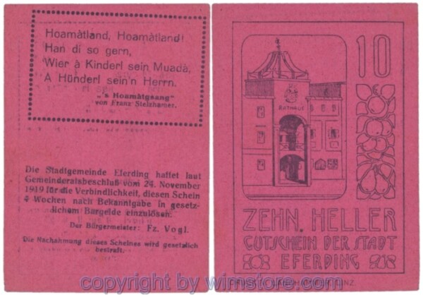 Eferding, G0152II10GeggF, 10 Heller; 1-2