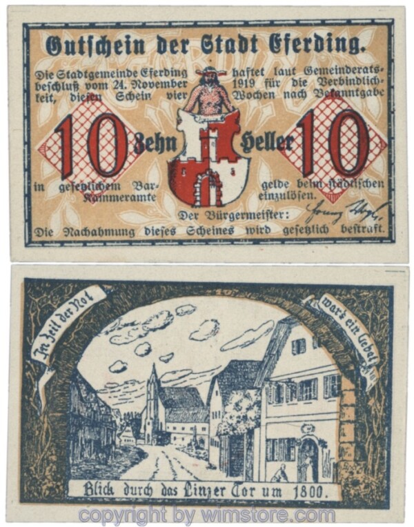 Eferding, G0152III10b, 10 Heller; 1