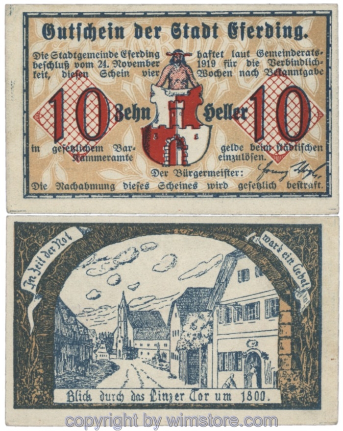 sn103223 Eferding, G0152III10b, 10 Heller; 1-