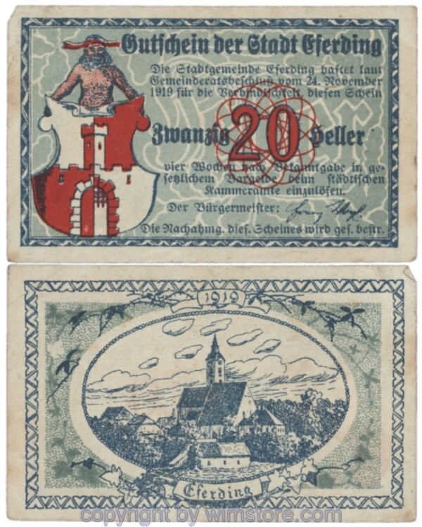 sn103234 Eferding, G0152III20e, 20 Heller; 3