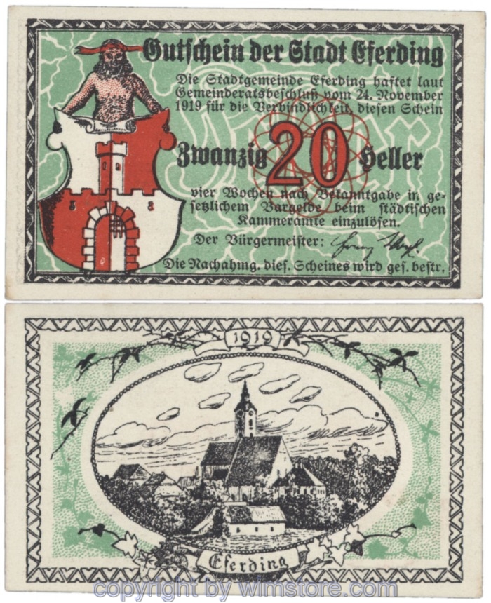sn103238 Eferding, G0152III20g1, 20 Heller; 3