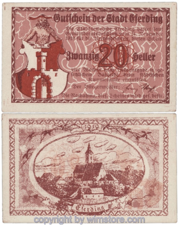 sn103241 Eferding, G0152III20f, 20 Heller; 1-