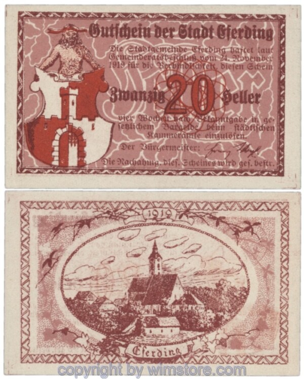 Eferding, G0152III20f, 20 Heller; 2