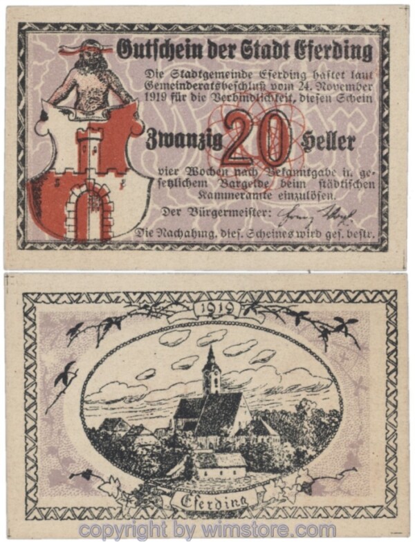 Eferding, G0152III20h, 20 Heller; 1