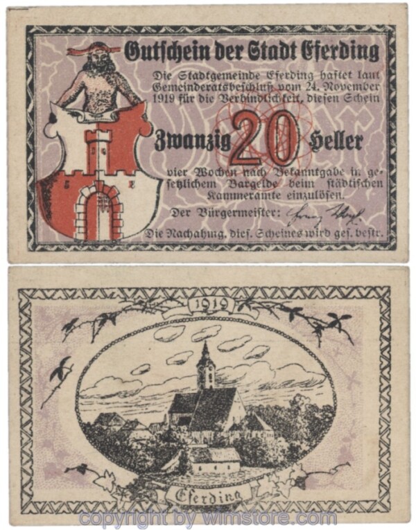 sn103248 Eferding, G0152III20h, 20 Heller; 3