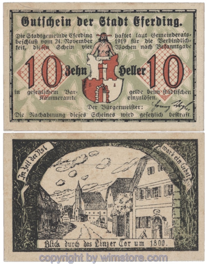 sn103258 Eferding, G0152III10c, 10 Heller; 2