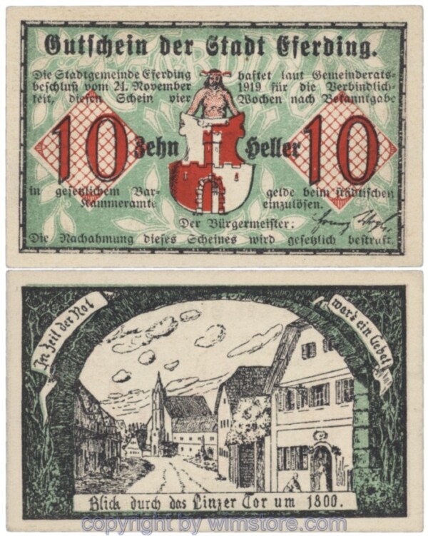 Eferding, G0152III10d, 10 Heller; 2