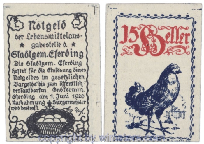 sn103270 Eferding, G0152Va, 15 Heller; 1