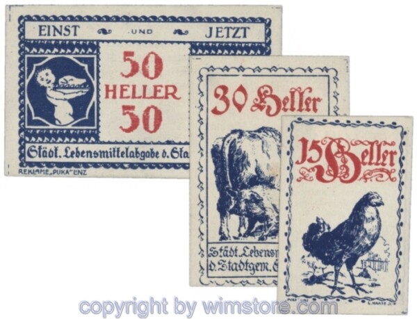 Eferding, G0152Va, Serie 15, 30, 50 Heller; 1-