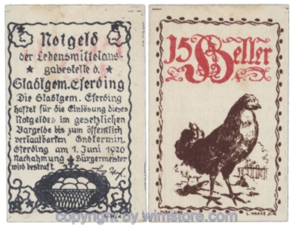 Eferding, G0152Vb, 15 Heller; 1-