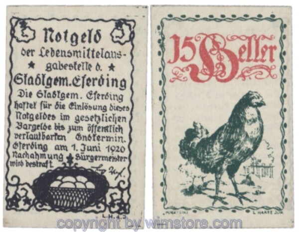 Eferding, G0152Vc, 15 Heller; 1