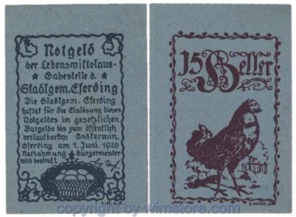 Eferding, G0152Vd, 15 Heller; 1