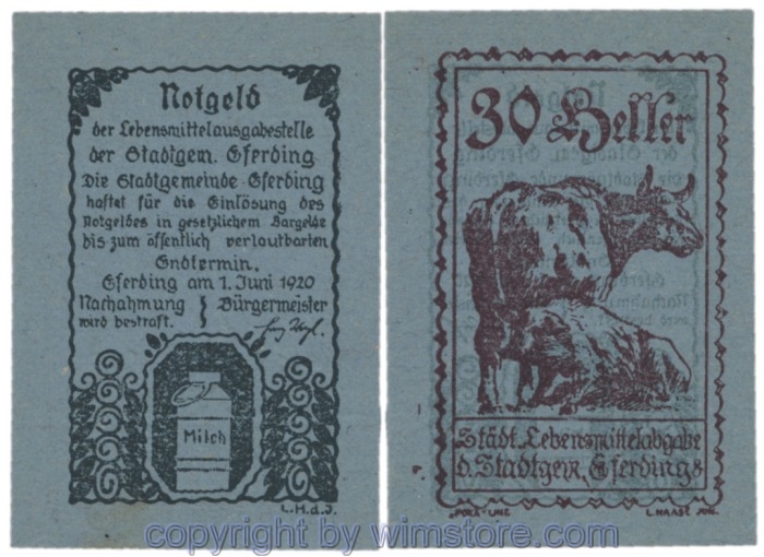 Eferding, G0152VdA, 30 Heller, Abart; 1