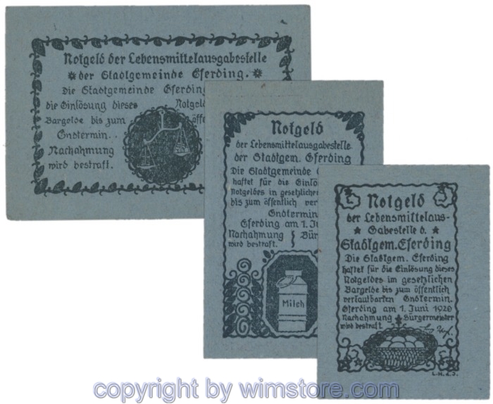 Eferding, G0152Vd, Serie 15, 30, 50 Heller; 1-
