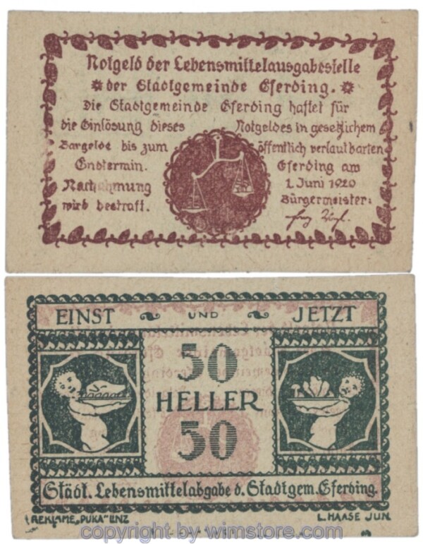 Eferding, G0152VfA, 50 Heller; 1