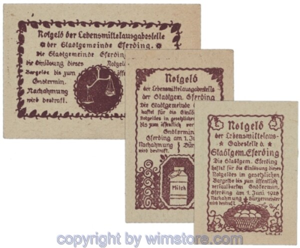 Eferding, G0152Vf, Serie 15, 30, 50 Heller; 1-