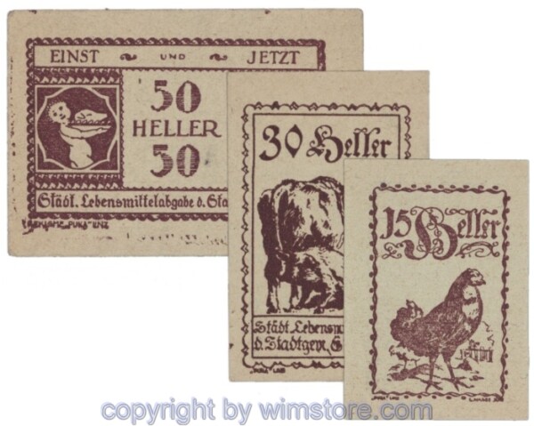 Eferding, G0152Vg, Serie 15, 30, 50 Heller; 1-