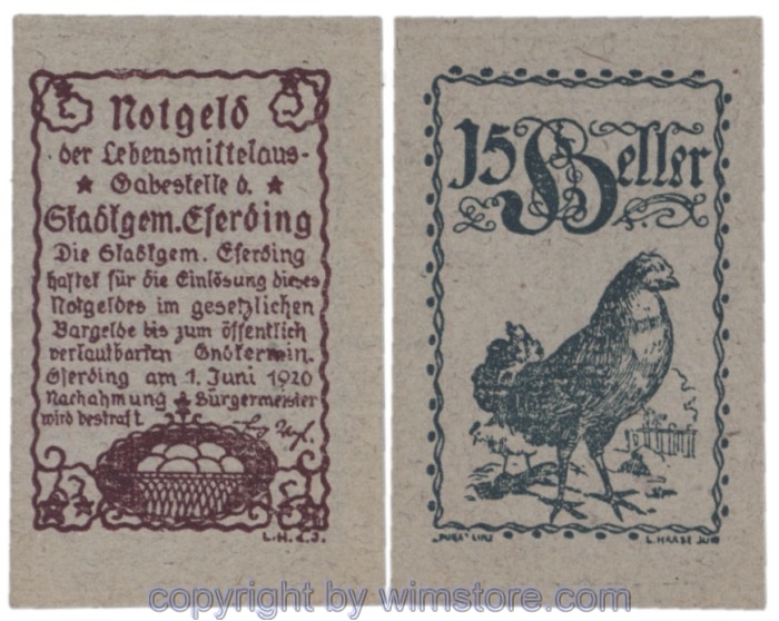 Eferding, G0152Vh, 15 Heller; 1