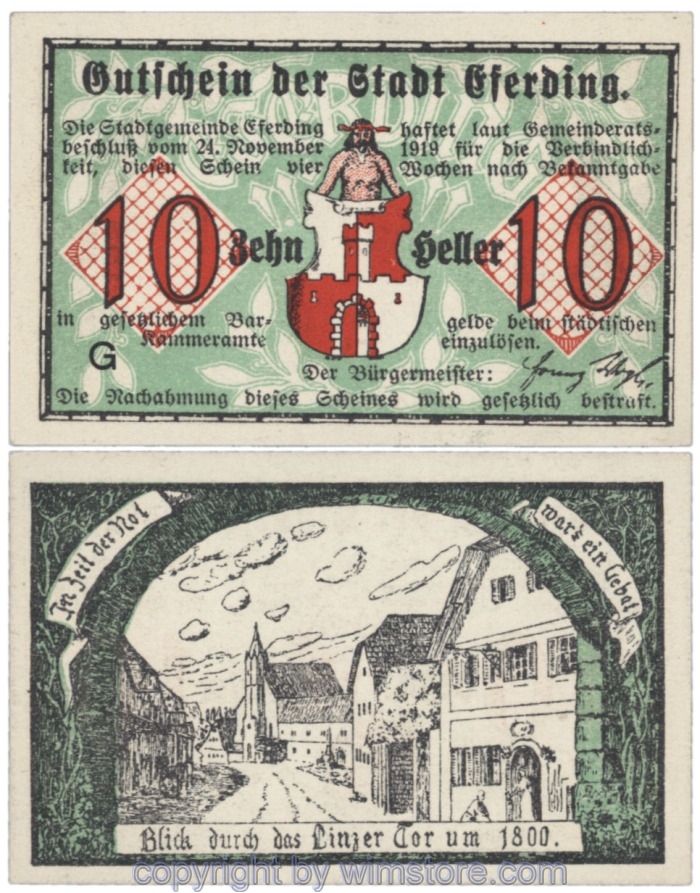 Eferding, G0152VI10G, 10 Heller; 1