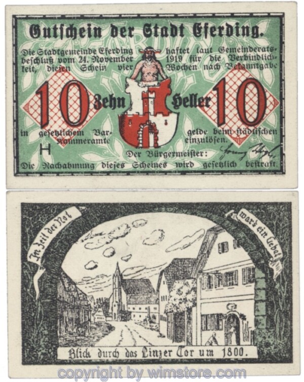 Eferding, G0152VI10H, 10 Heller; 1