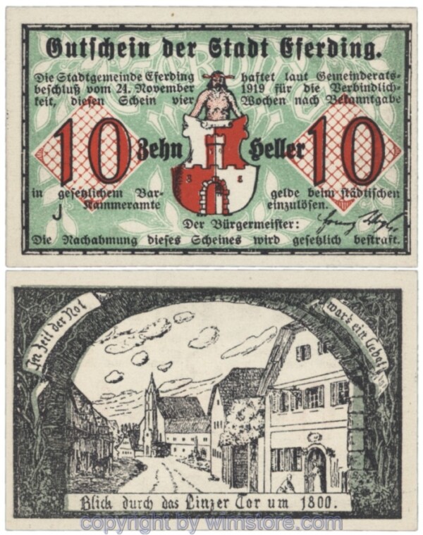 Eferding, G0152VI10J, 10 Heller; 1