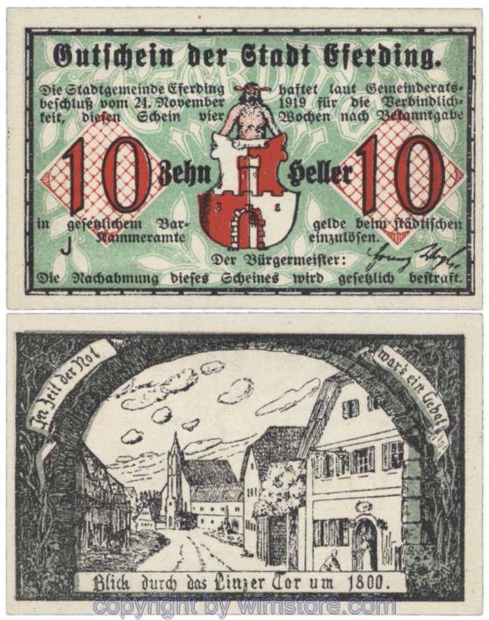 Eferding, G0152VI10J, 10 Heller; 1