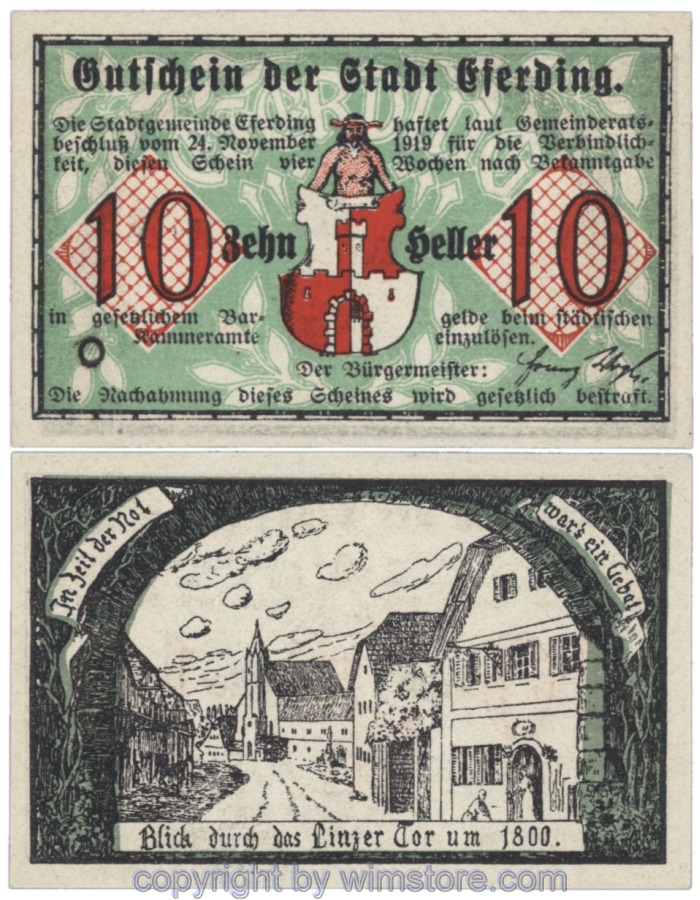 Eferding, G0152VI10O, 10 Heller; 1