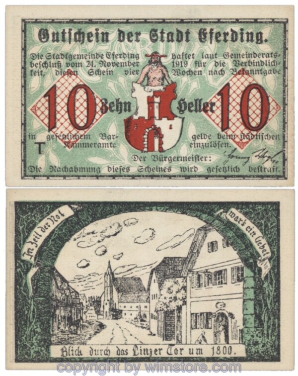 Eferding, G0152VI10T, 10 Heller; 1