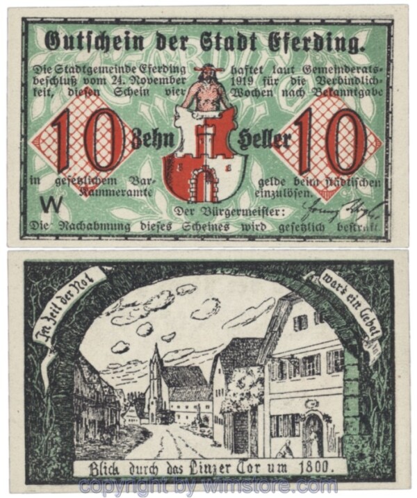 Eferding, G0152VI10W, 10 Heller; 1