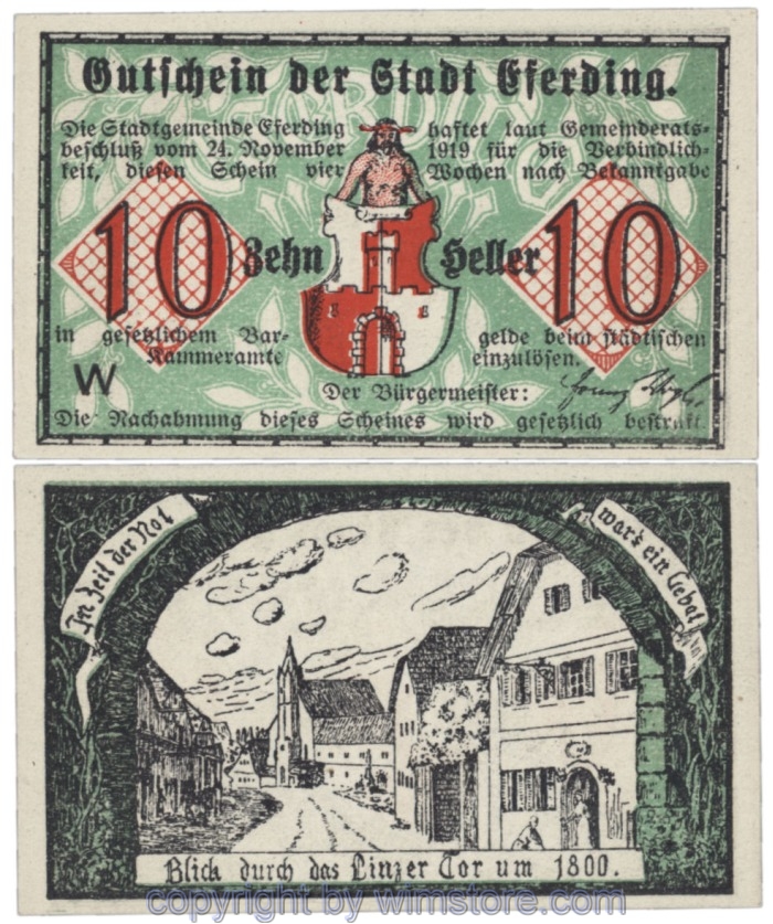 Eferding, G0152VI10W, 10 Heller; 1
