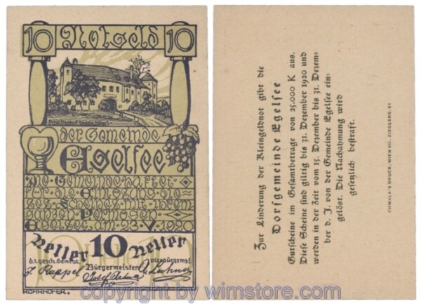 Egelsee, J158a4, 10 Heller; 2