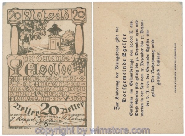 Egelsee, J158c35, 20 Heller; 1-