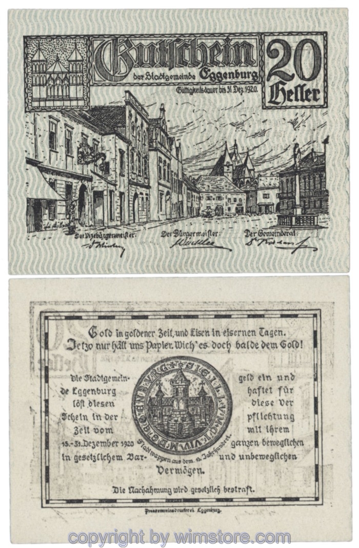 Eggenburg, J162as03, 20 Heller; 1