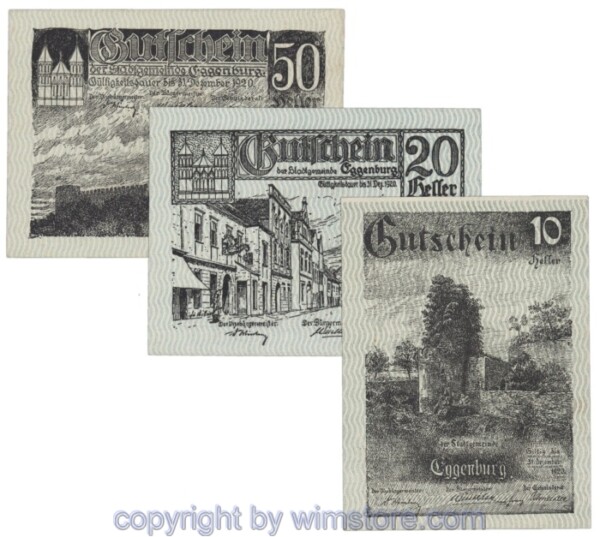 Eggenburg, J162as, Serie 10, 20, 50 Heller; 1