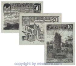 Eggenburg, J162aw, Serie 10, 20, 50 Heller; 1-