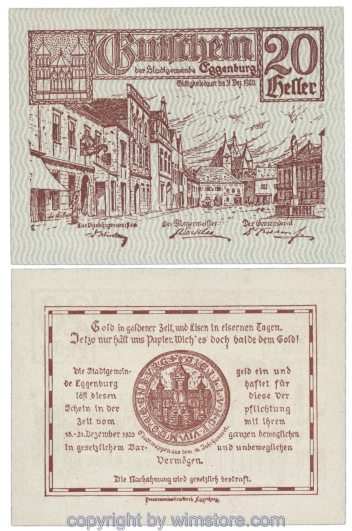Eggenburg, J162bs15, 20 Heller; 1