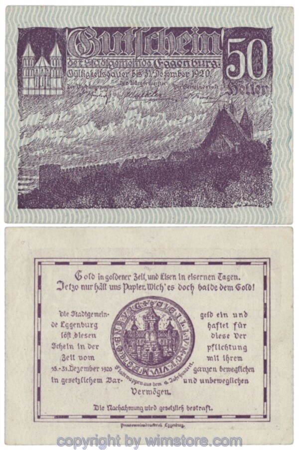 Eggenburg, J162bs16, 50 Heller; 1-