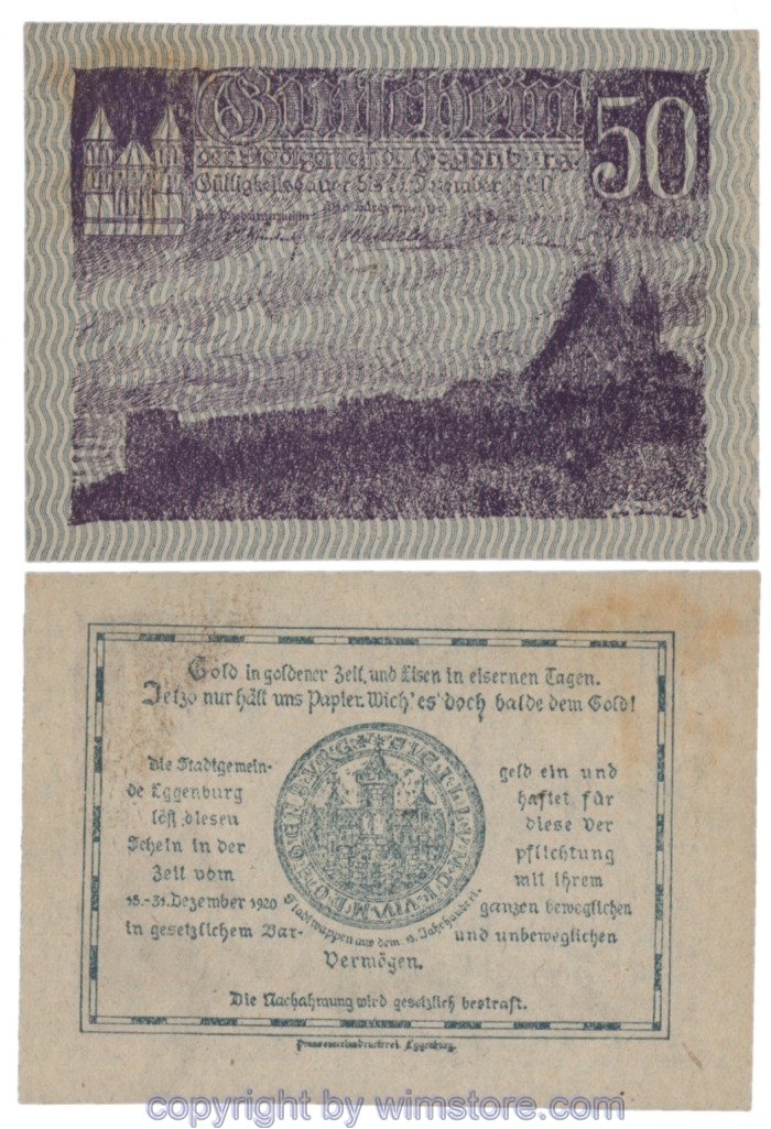 Eggenburg, J162bsF, 50 Heller; 2