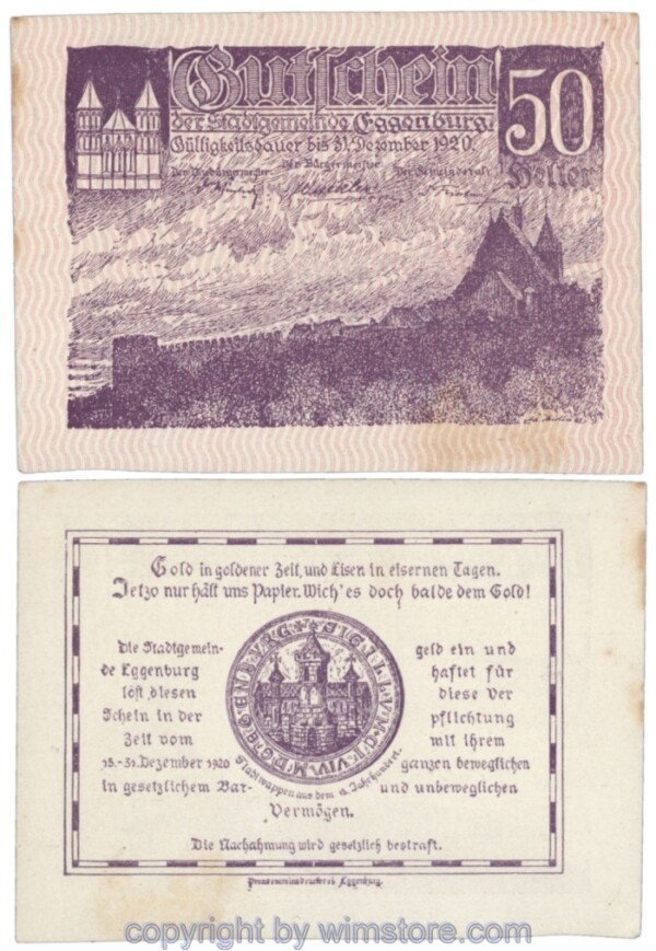 Eggenburg, J162bsF, 50 Heller; 2