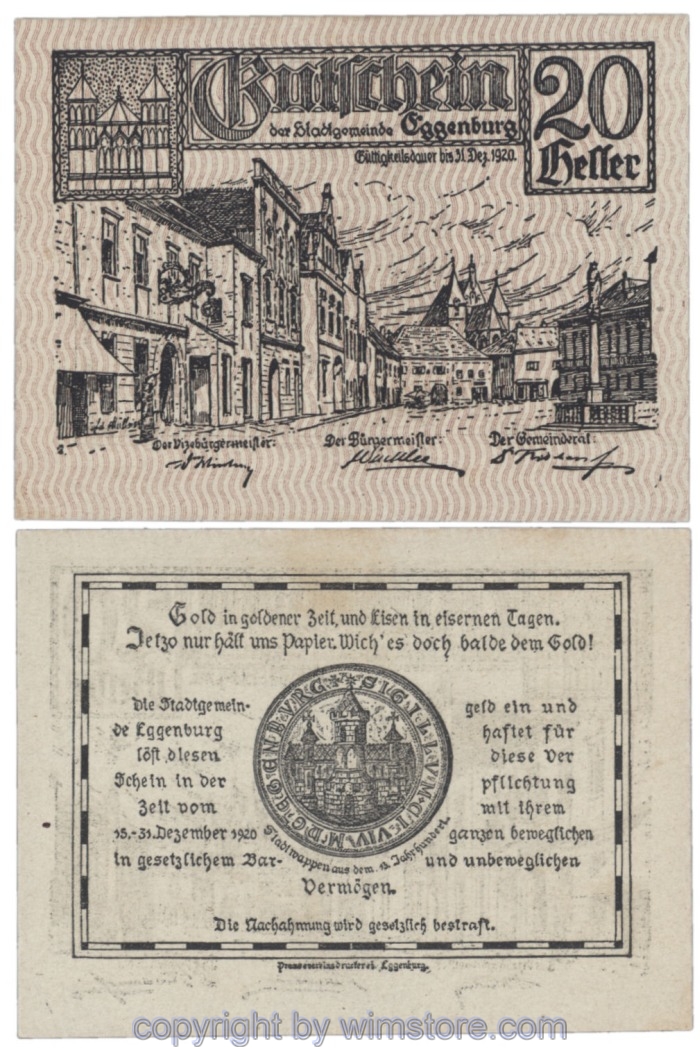 Eggenburg, J162cs27, 20 Heller; 1