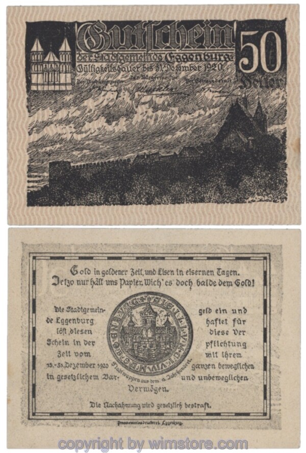 Eggenburg, J162cs28, 50 Heller; 1-