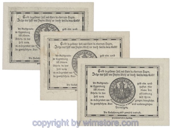 Eggenburg, J162cs, Serie 10, 20, 50 Heller; 1