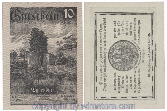 Eggenburg, J162cw29, 10 Heller; 1