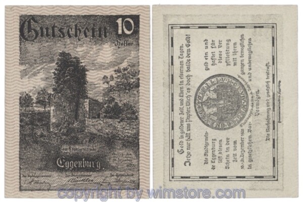 Eggenburg, J162cw29, 10 Heller; 2