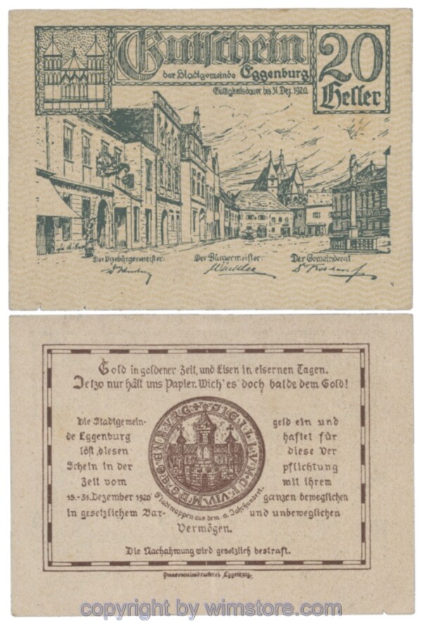 Eggenburg, J162dw42, 20 Heller; 1-