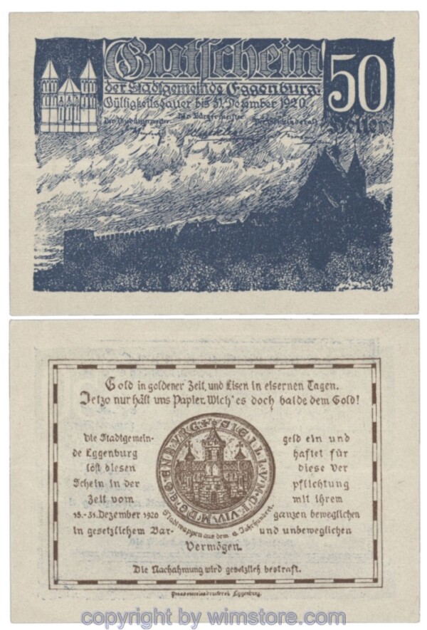 Eggenburg, J162dw44, 50 Heller; 1