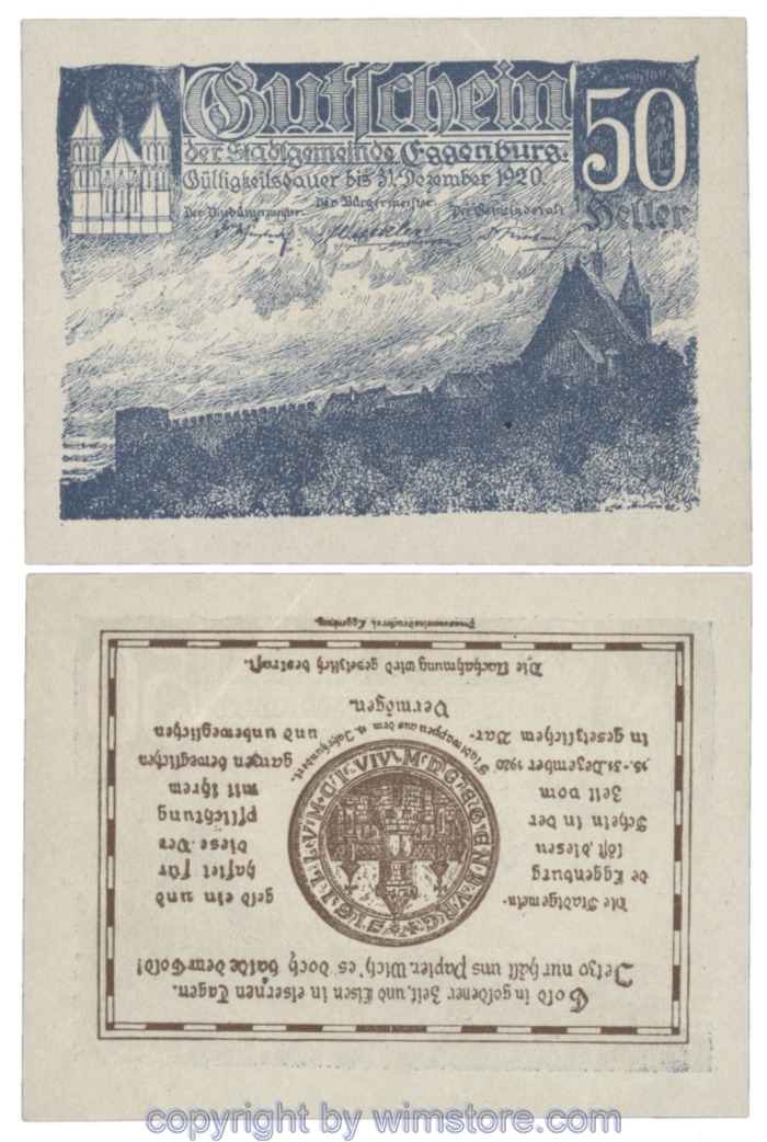 Eggenburg, J162dw45, 50 Heller; 1-