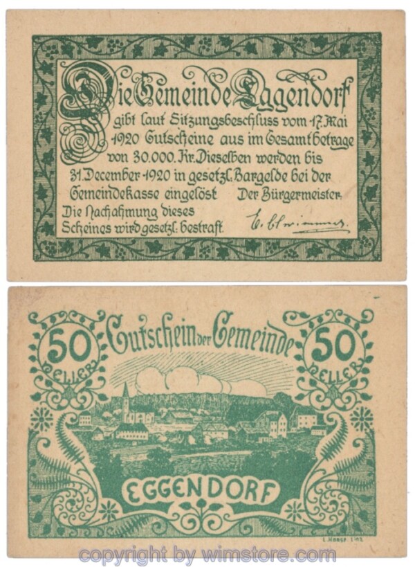 Eggendorf, J165b, 50 Heller; 2