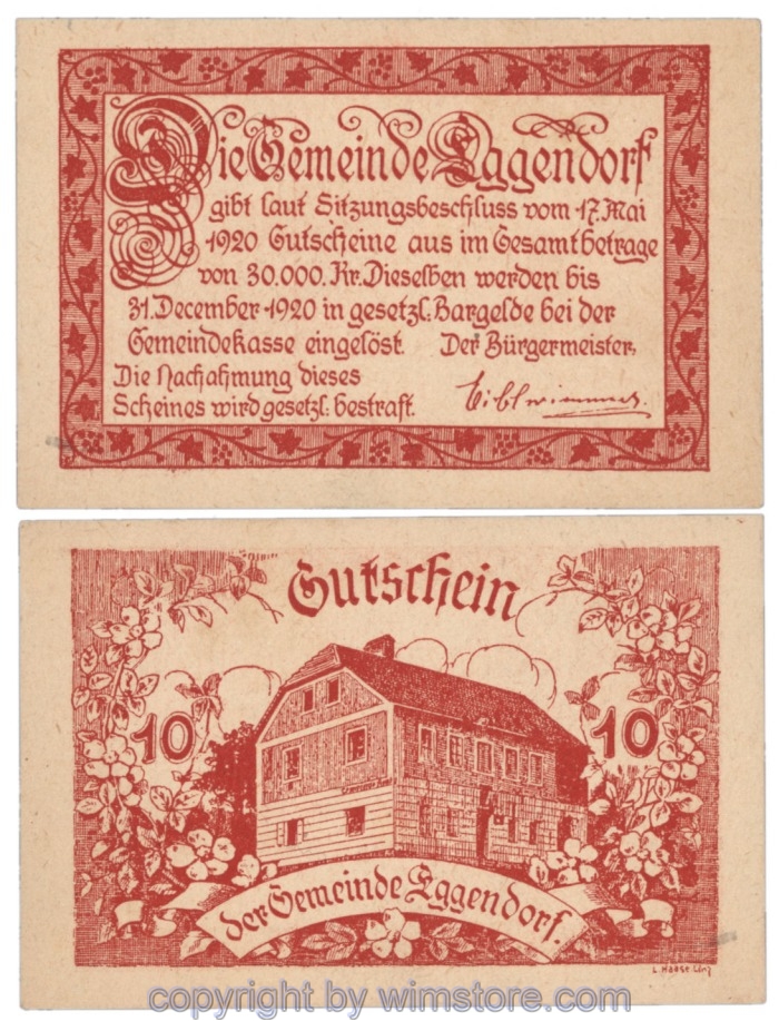 Eggendorf, J165c, 10 Heller; 1-