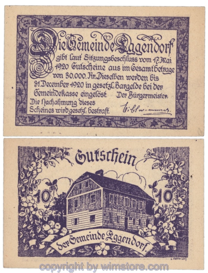Eggendorf, J165d, 10 Heller; 1